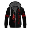 BlueJose Custom Name Boxing Black & Red 3D Hoodie