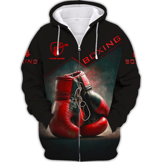 BlueJose Custom Name Boxing The Champion 3D Hoodie
