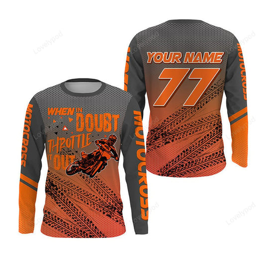 BlueJose Personalized Dirt Bike Orange Motocross Mx Racing
