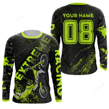 BlueJose Personalized Motocross Racing Offroad Motorcycle 3D Shirt
