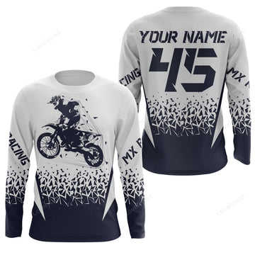 BlueJose Orange Custom Dirt Bike Motocross Racing Off-Road 3D Shirt
