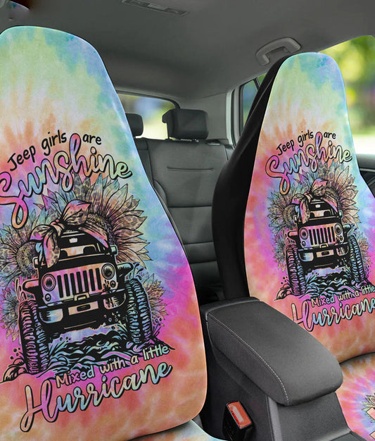 BlueJose Jeep Girls Are Sunshine Tie Dye Automotive Car Seat Cover