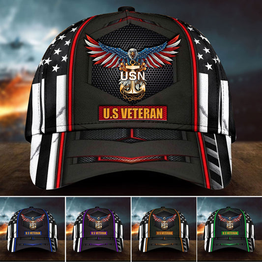 BlueJose Premium U.S Veteran Cap 3D Multicolor