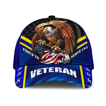BlueJose Premium Prond To Sever USA Veteran Cap Blue