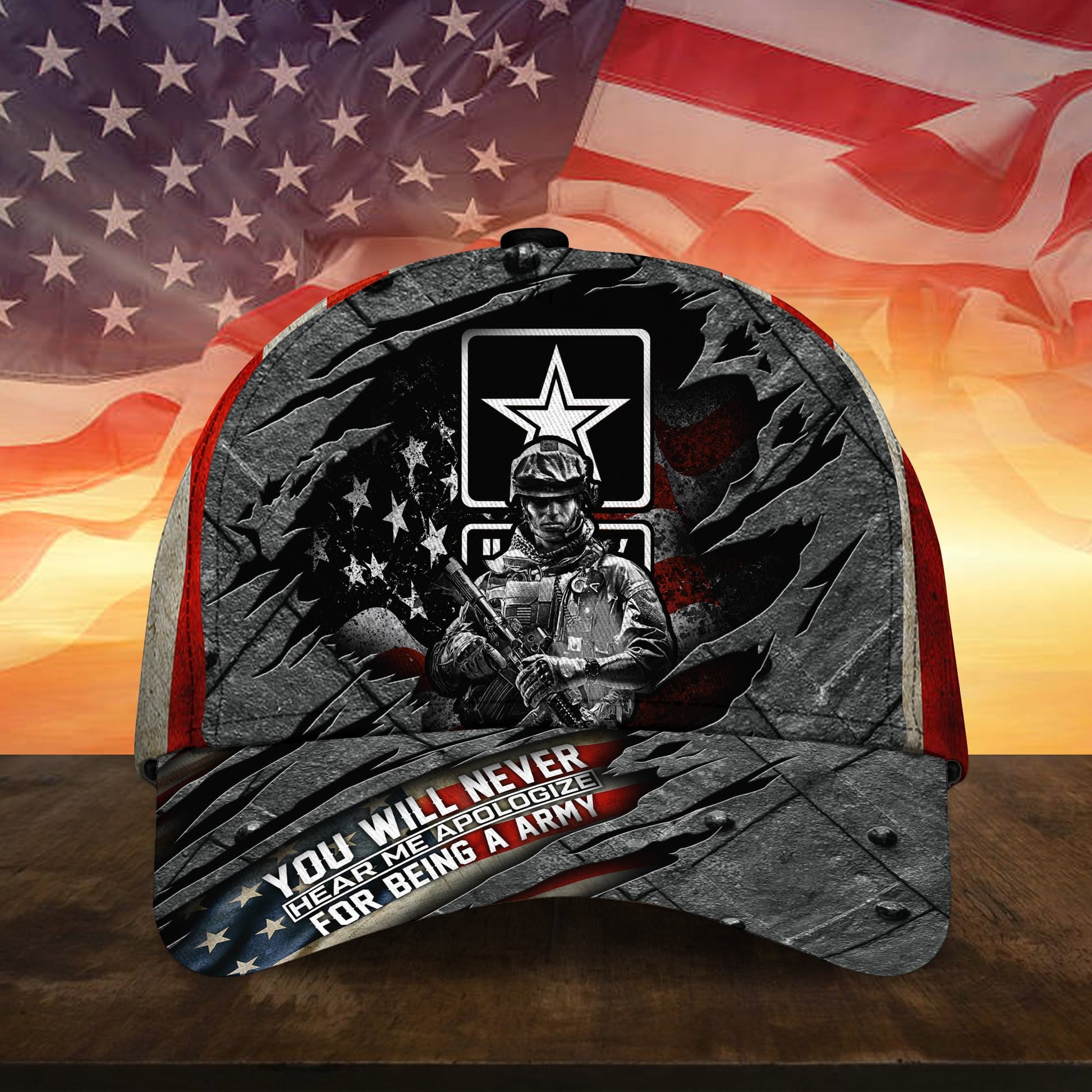 BlueJose Unique Never Apologize For Being A Veteran Cap TVN211202