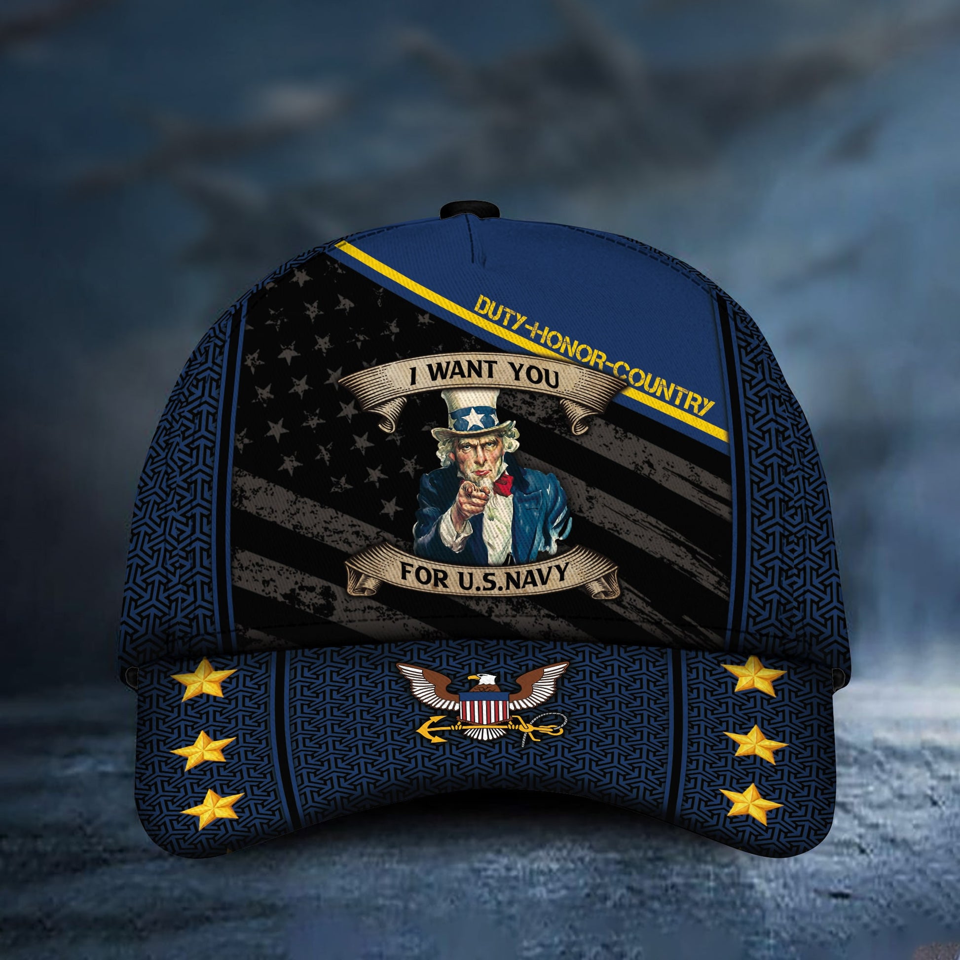 BlueJose Premium Multiple US Military Services Veteran 3D Cap PVC281201