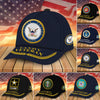 BlueJose Premium Multiple US Military Services Veteran Cap PVC240102