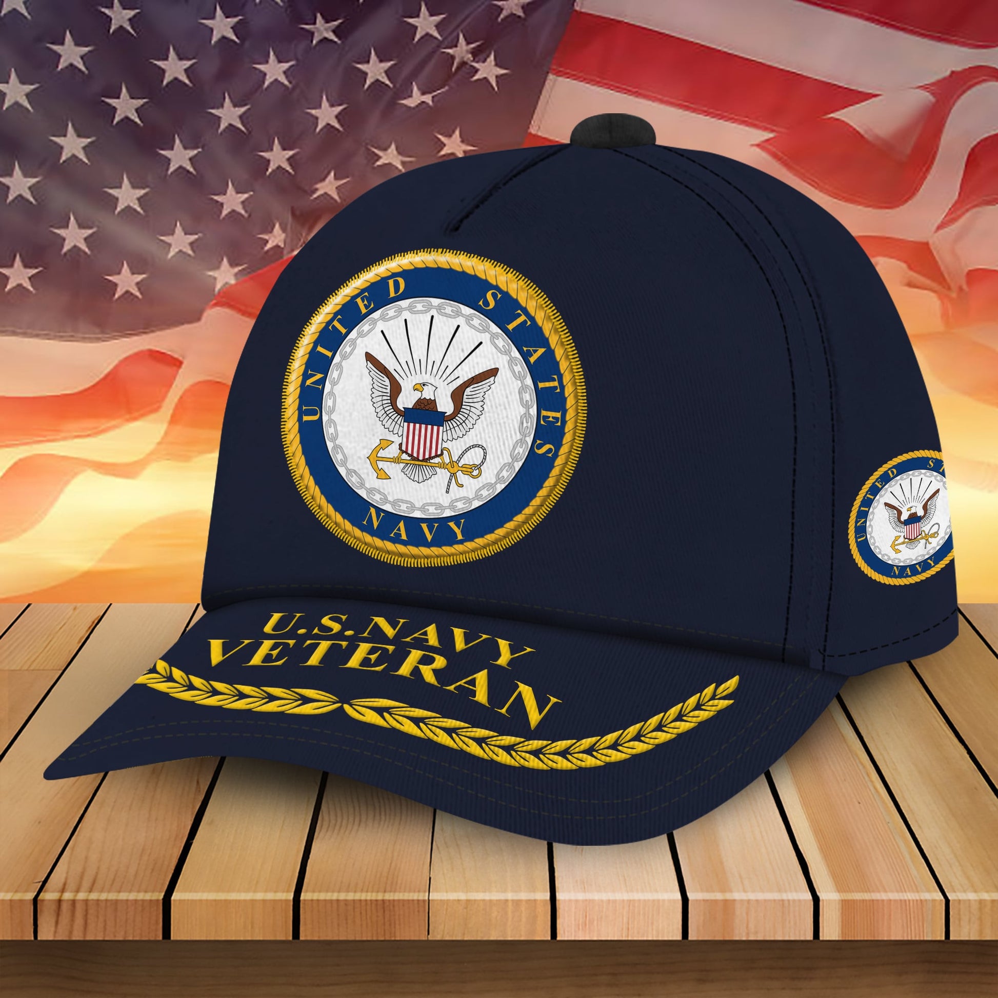 BlueJose Premium Multiple US Military Services Veteran Cap PVC240102