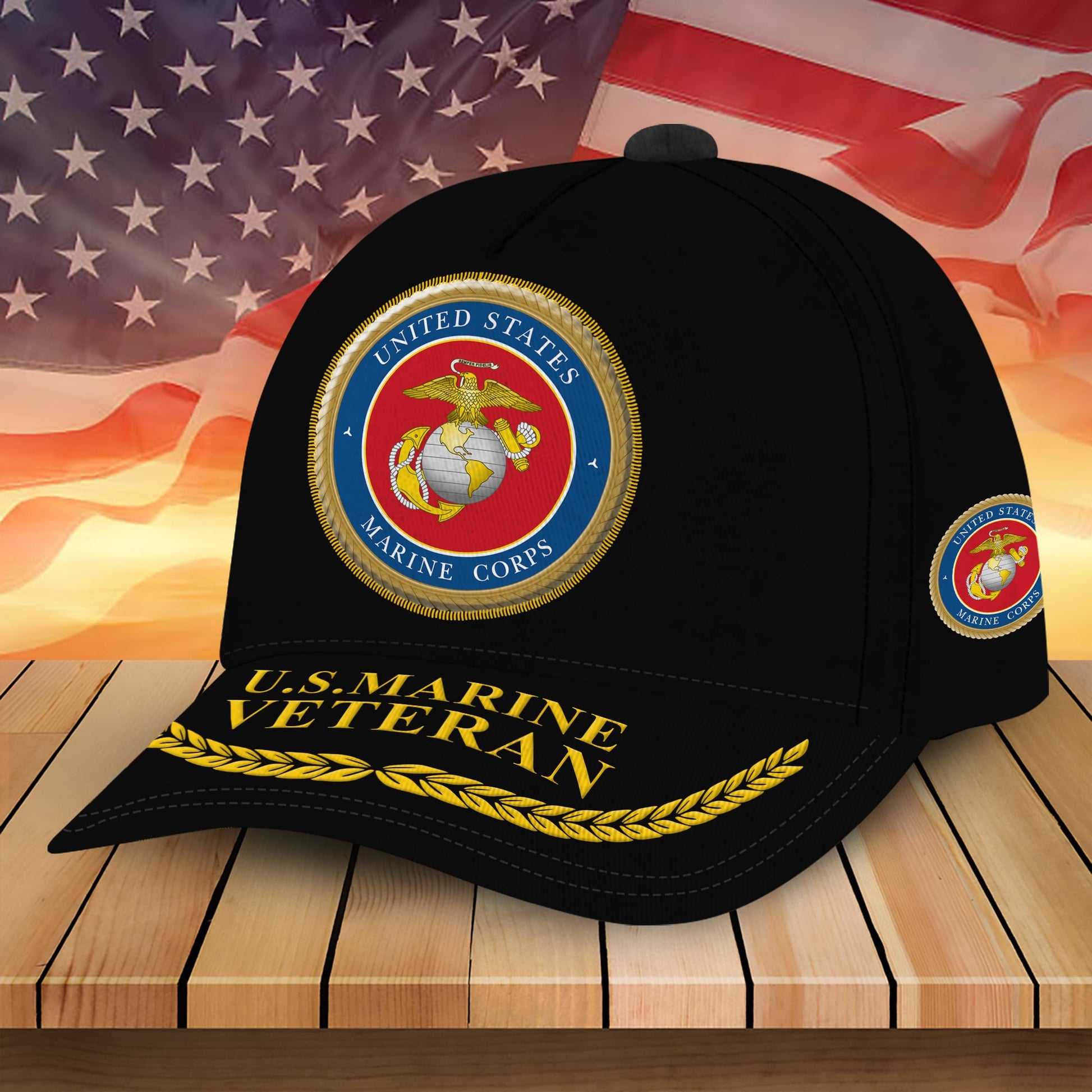 BlueJose Premium Multiple US Military Services Veteran Cap PVC240102