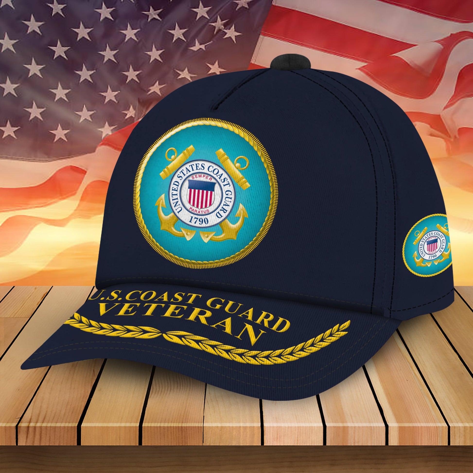 BlueJose Premium Multiple US Military Services Veteran Cap PVC240102
