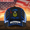 BlueJose Premium Personalised Multiple US Military Services Veteran 3D Cap PVC120202