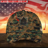 BlueJose Premium Personalised Multiple US Military Services Veteran 3D Cap PVC170204