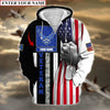 BlueJose Personalised Premium Multiple U.S Services Veteran Zip Hoodie
