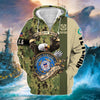 BlueJose Premium U.S Multiple Service Veteran Zip Hoodie