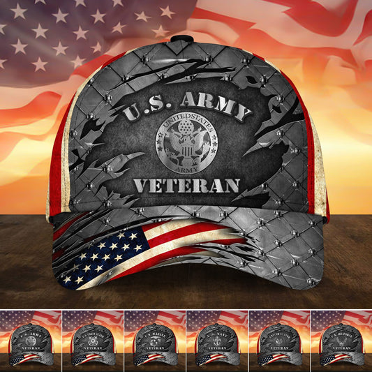 BlueJose Premium U.S Multiple Service Veteran 3D Cap PVC010302
