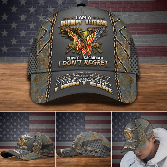 BlueJose Premium Personalised Vietnam Veteran 3D Cap PVC250403