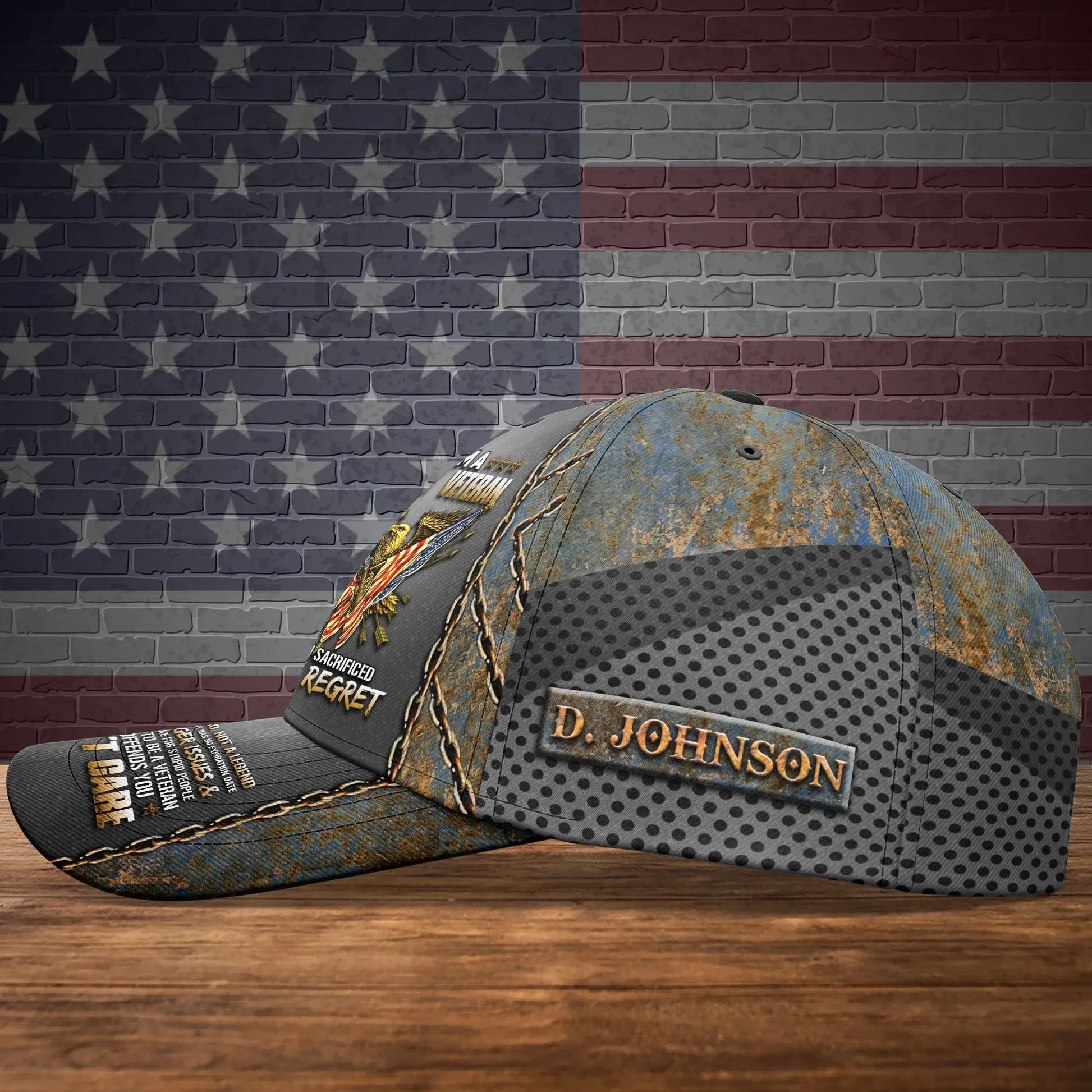 BlueJose Premium Personalised Vietnam Veteran 3D Cap PVC250403