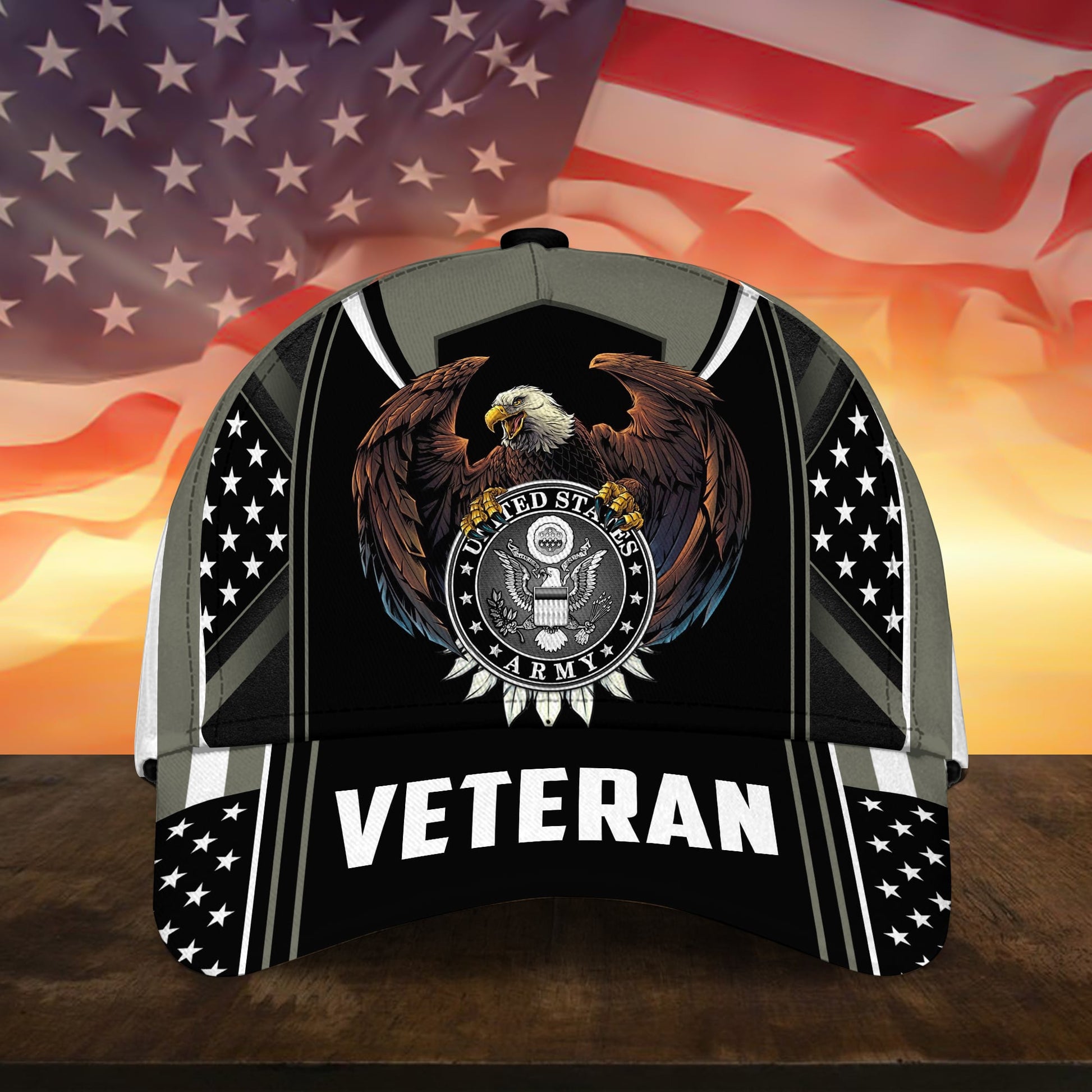 BlueJose Premium U.S Multiple Service Veteran 3D Cap PVC010303