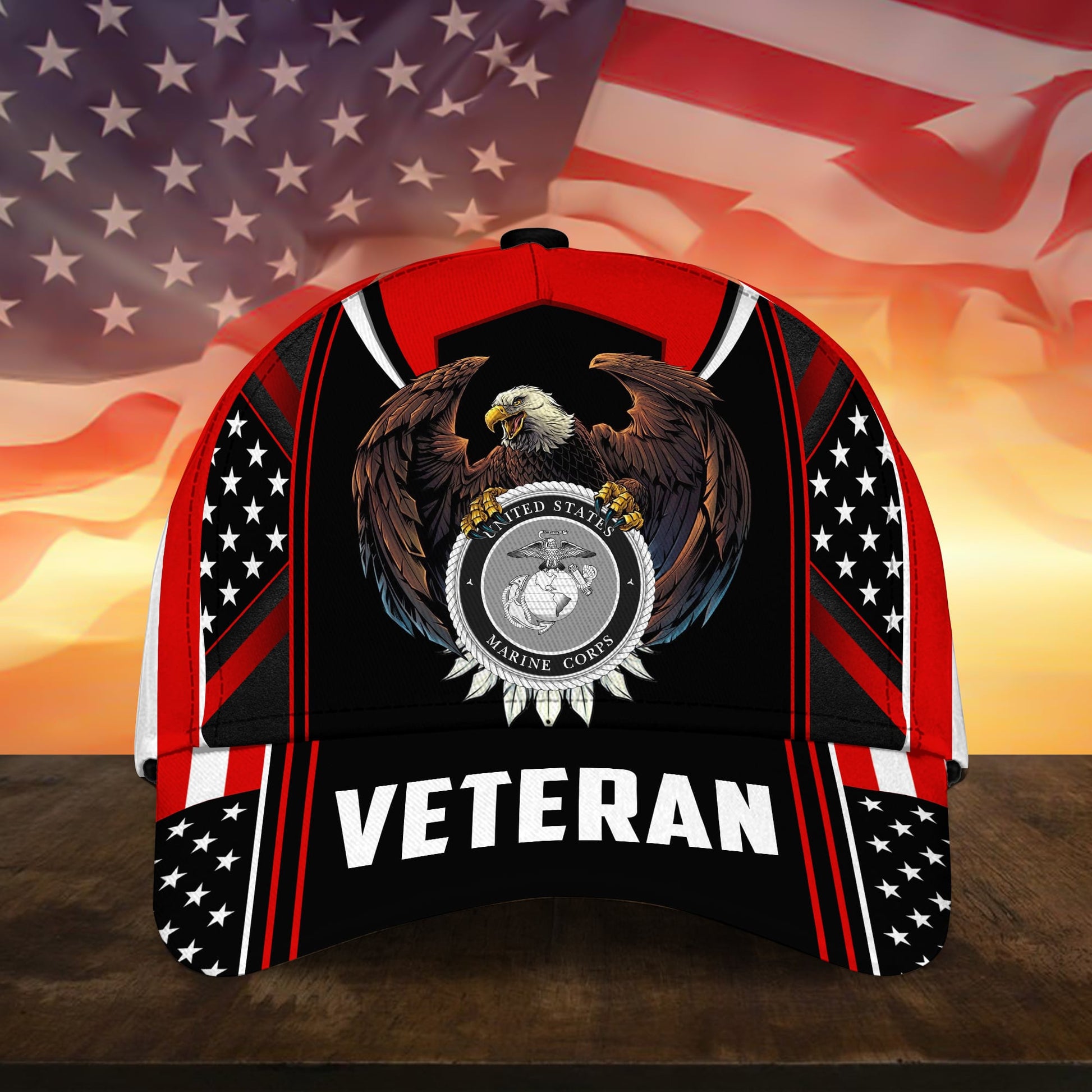 BlueJose Premium U.S Multiple Service Veteran 3D Cap PVC010303