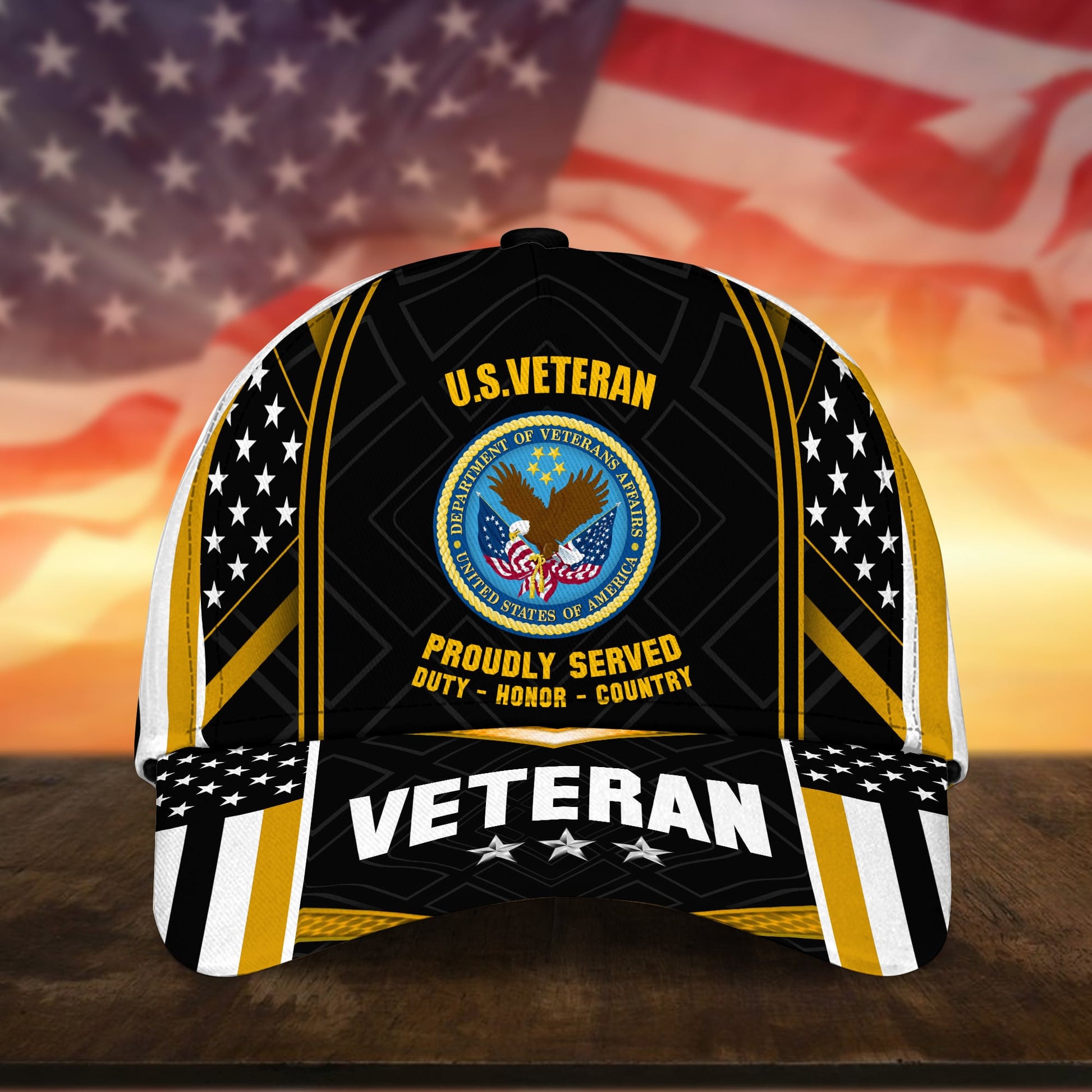 BlueJose Premium U.S Multiple Service Veteran 3D Cap PVC260403