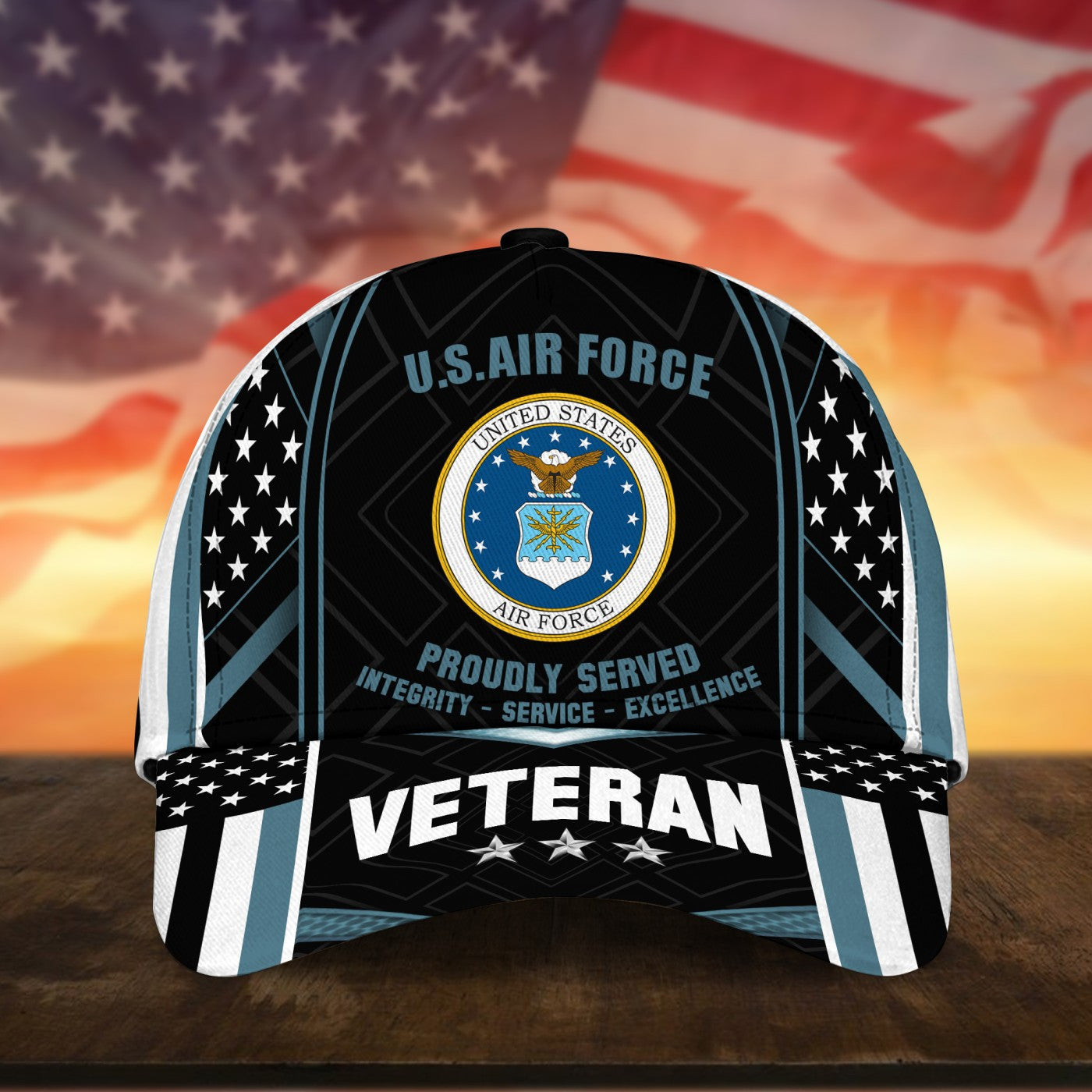 BlueJose Premium U.S Multiple Service Veteran 3D Cap PVC260403