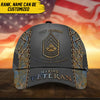 BlueJose Unique Personalised U.S Veteran 3D Cap PVC110703