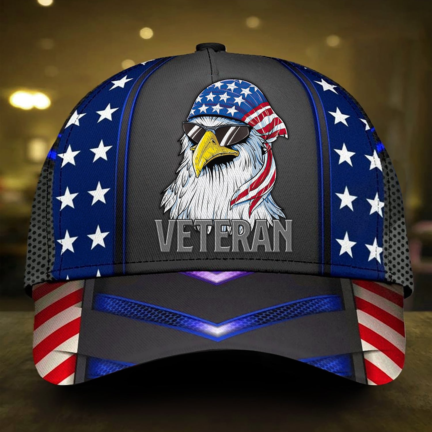 BlueJose Premium Never Underestimate An Old Man US Veteran Cap NPVC070702