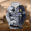 BlueJose Premium US Veteran Zip Hoodie