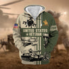 BlueJose Premium US Veteran Zip Hoodie