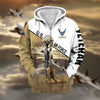 BlueJose Premium US Veteran Zip Hoodie