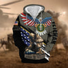 BlueJose Premium Honor The Fallen US Veteran Zip Hoodie