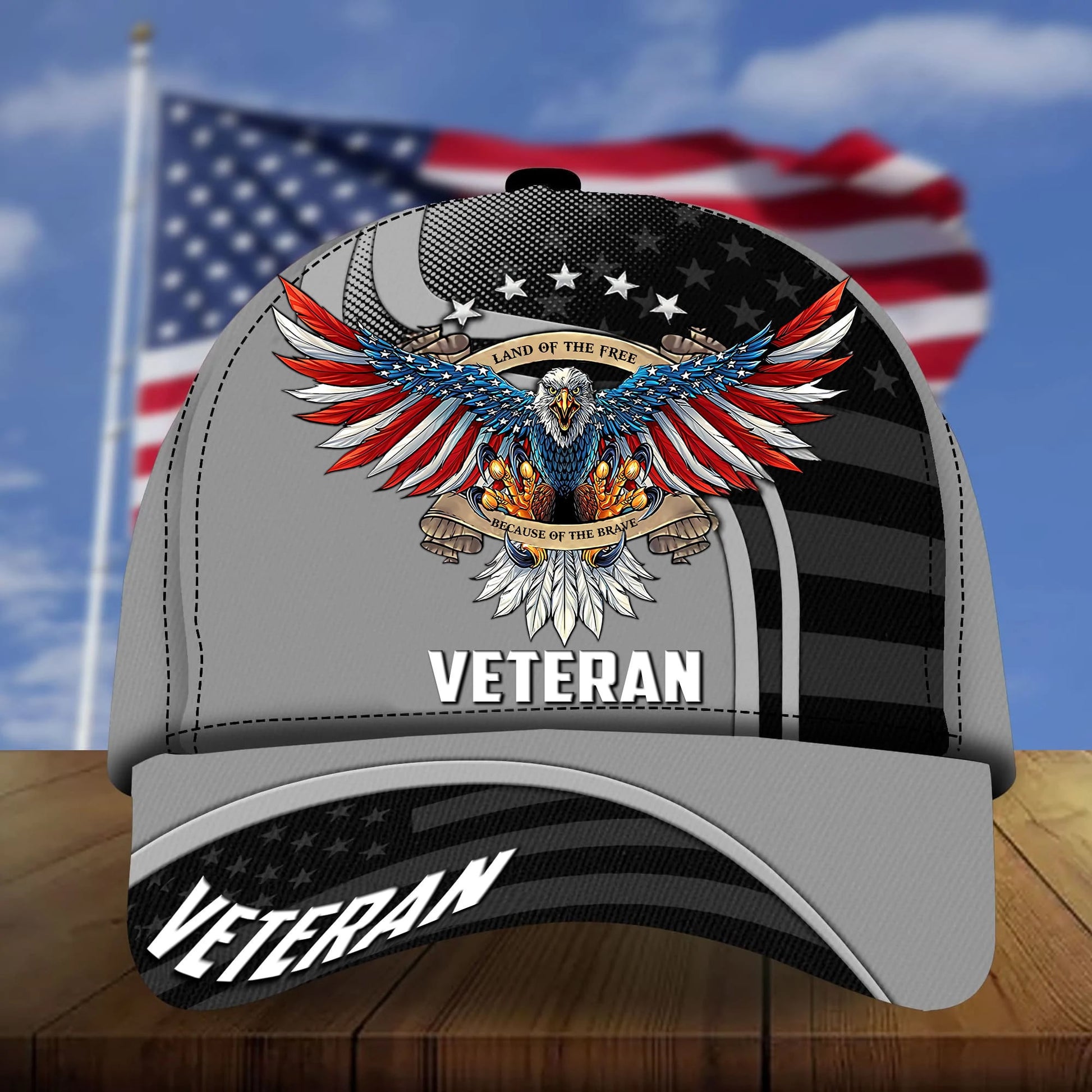 BlueJose Premium Eagle US Veteran Cap NPVC230803