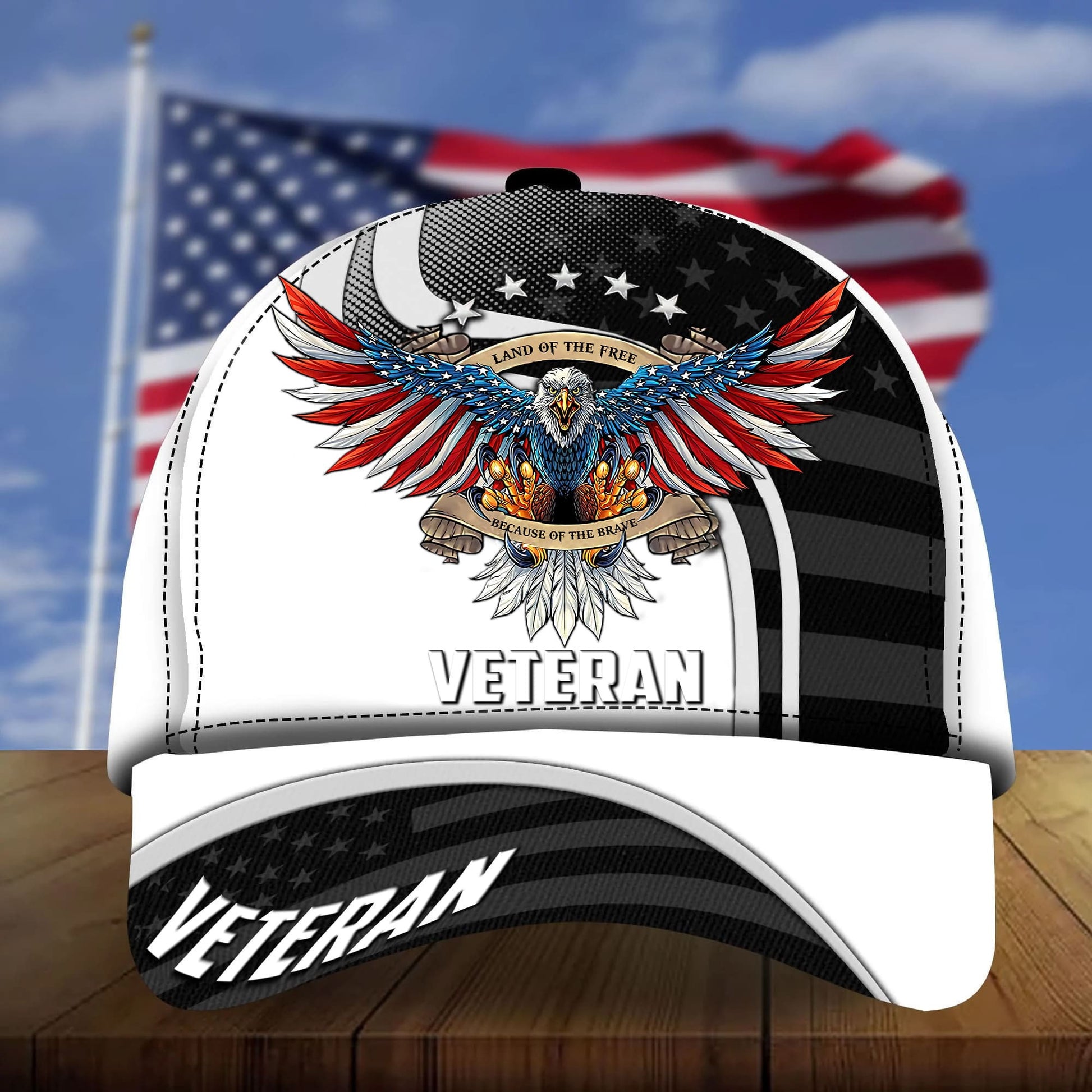 BlueJose Premium Eagle US Veteran Cap NPVC230803