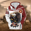 BlueJose Premium Honoring All Who Served US Veteran Zip Hoodie