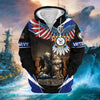 BlueJose Premium Honor The Fallen US Veteran Zip Hoodie