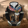 BlueJose Premium Honor The Fallen US Veteran Zip Hoodie