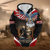 BlueJose Premium Honor The Fallen US Veteran Zip Hoodie