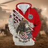 BlueJose Premium These Colors Don't Run US Veteran Zip Hoodie