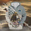 BlueJose Premium These Colors Don't Run US Veteran Zip Hoodie