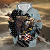 BlueJose Premium Eagle US Veteran Zip Hoodie