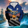 BlueJose Premium Eagle US Veteran Zip Hoodie