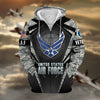 BlueJose Unique Camo Soldiers US Veteran Zip Hoodie