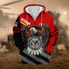 BlueJose Premium Eagle US Veteran Zip Hoodie