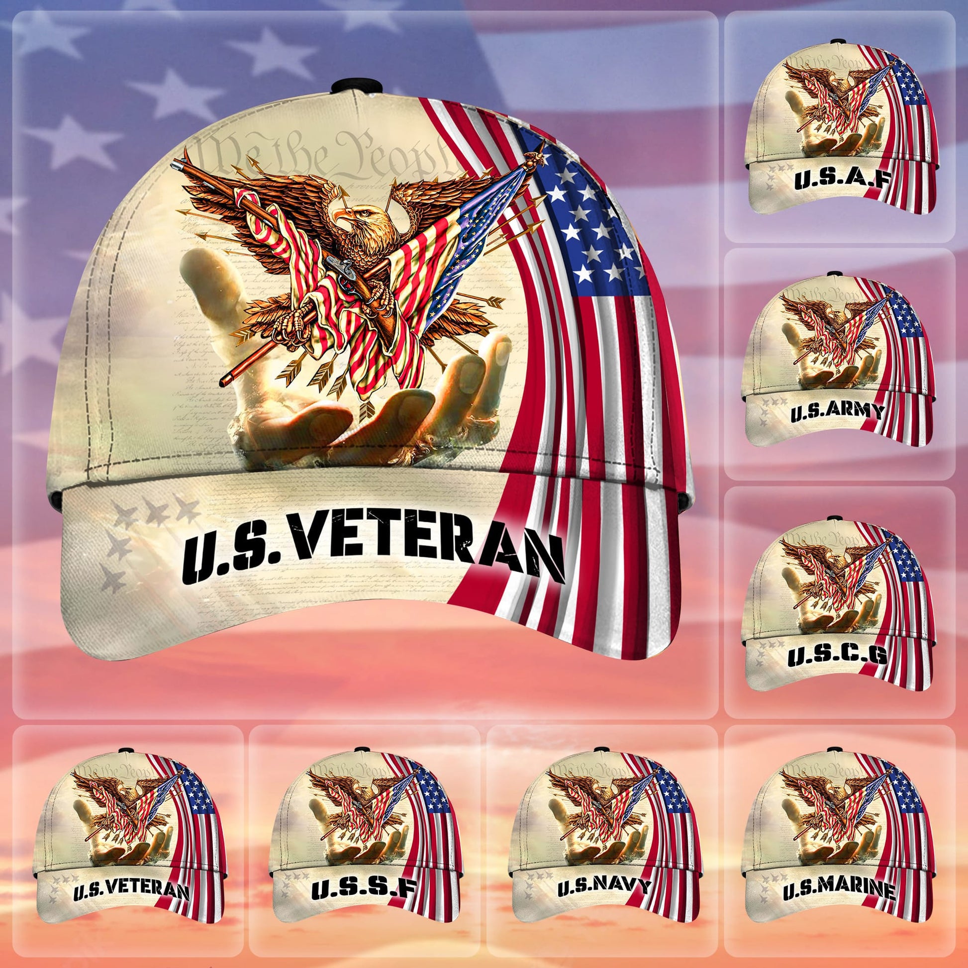 BlueJose Premium Proudly Served US Veteran Cap APVC110701