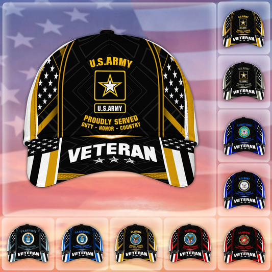 BlueJose Premium U.S Multiple Service Veteran 3D Cap NPVC260403