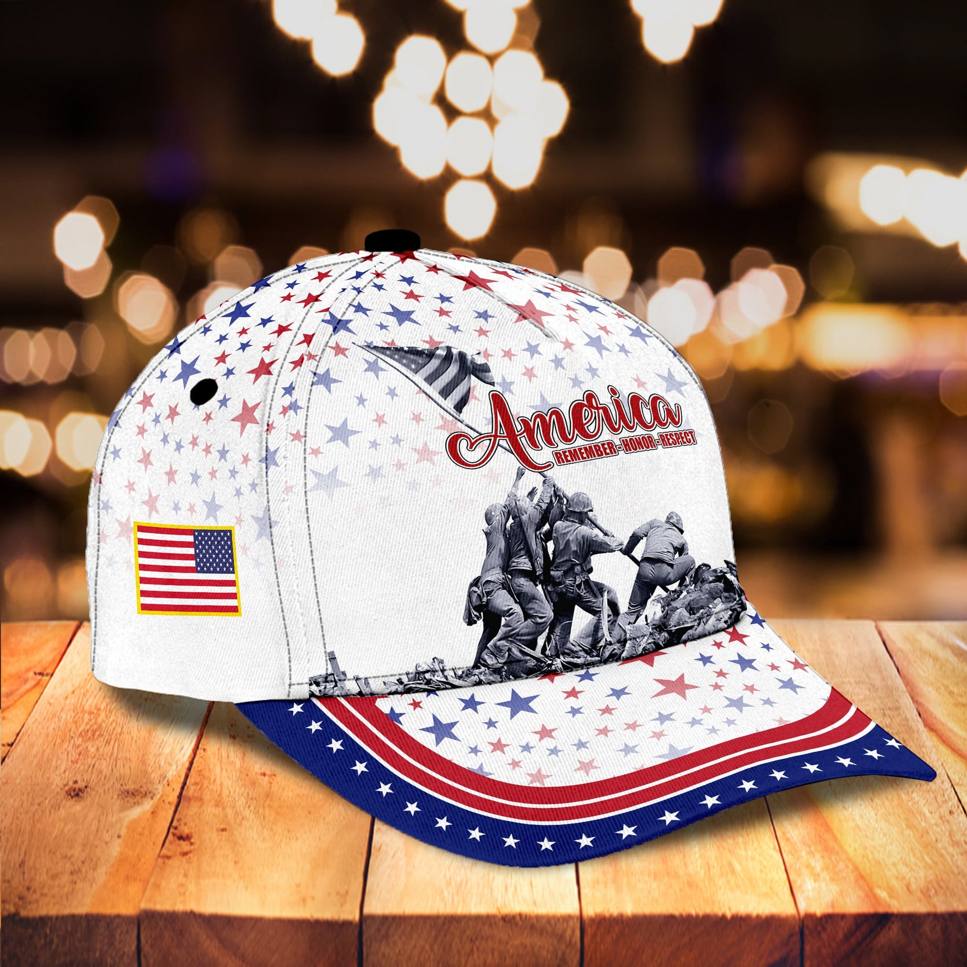 BlueJose Premium America Honor-Remember-Respect US Veteran Cap NPVC150210