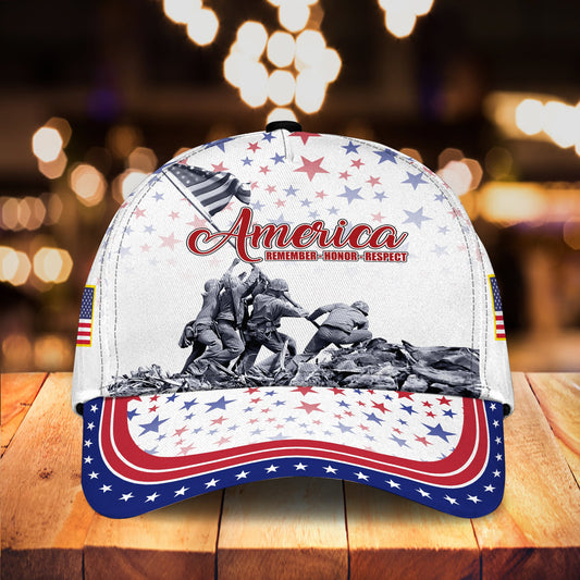 BlueJose Premium America Honor-Remember-Respect US Veteran Cap NPVC150210