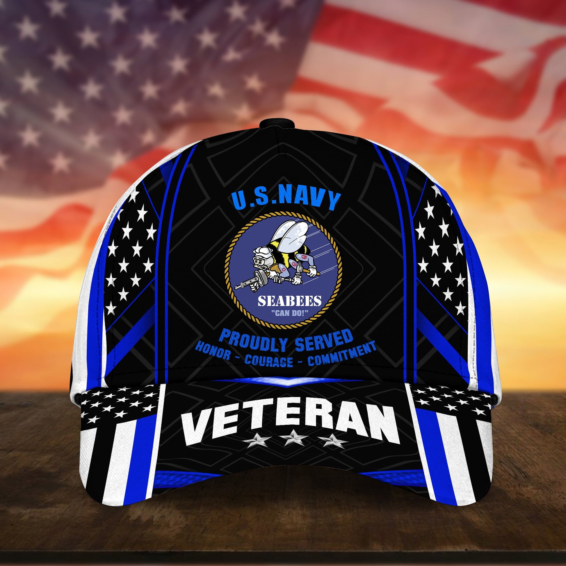 BlueJose Premium U.S Multiple Service Veteran 3D Cap NPVC260403