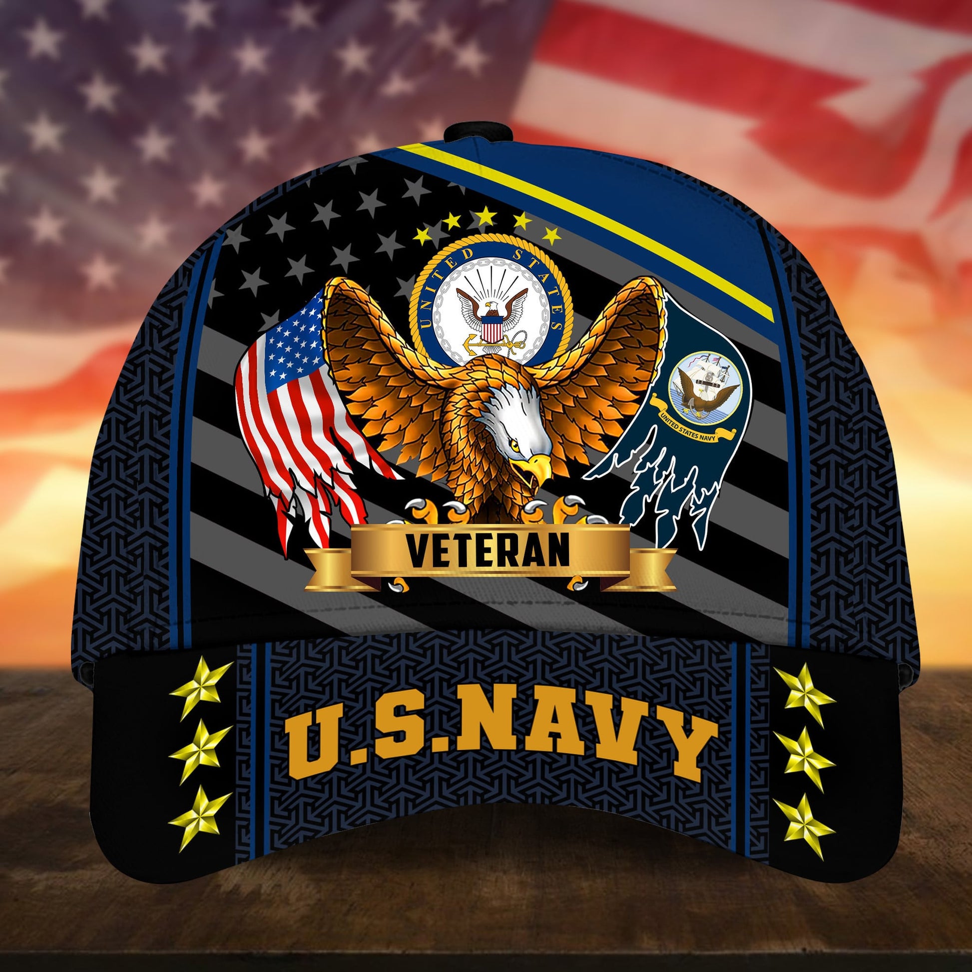 BlueJose Premium Eagle US Veteran Cap APVC200703