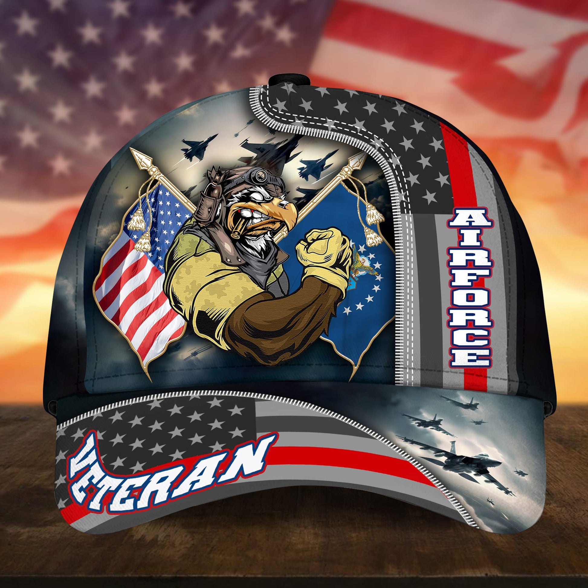 BlueJose Premium Proudly Served US Veteran Cap APVC240701